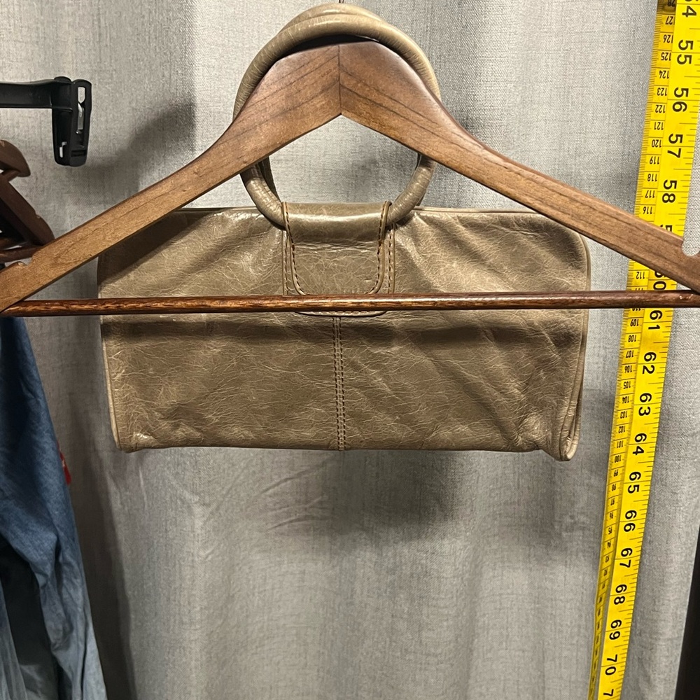 HOBO Tan Leather Clutch with Wristlet - Picture 2 of 9